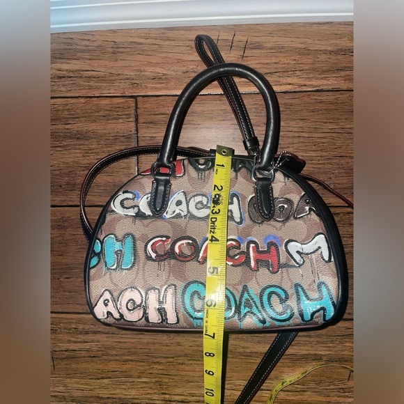 Rare🔥Coach X Mint + Serf Sydney Satchel In Signature Canvas CM095 graffiti bag - Picture 5 of 16